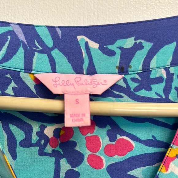 Lilly Pulitzer Elsa Silk Top Mai Tai Print - Picture 3 of 6